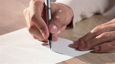 Filling Up Contract Form Mans Hands Signing Stock Footage Sbv