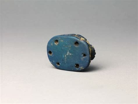 Egyptian Blue And Gold Scarab Medusa Ancient Art