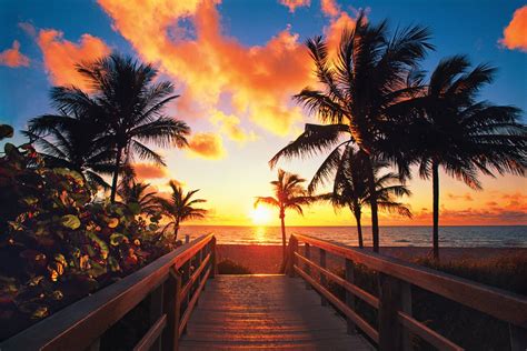 Sunrise Beach Hd Wallpaper Wallpaper Wallpaperlepi