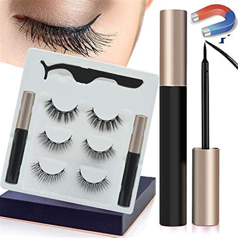 upgraded magnetic eyeliner and lashes magnetic eyelashes with 2pcs eyeliner kit 3 styles