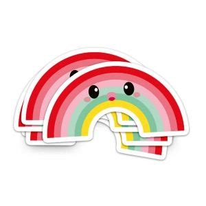 Sticker Xl Regenboog Roze Stickers Regenboog Rozen Regenboog