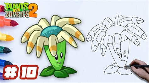 How To Draw Bloomerang Plant Vs Zombies Youtube