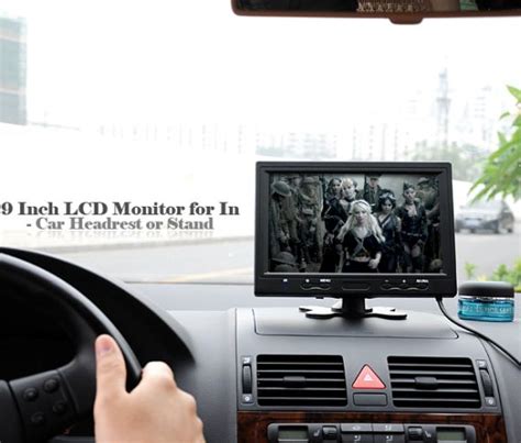9 Inch Lcd Monitor For In Car Headrest Or Stand