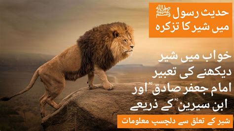 Hadees Rasool Me Shair Ka Zikr Dream Interpretation Lion Islamic