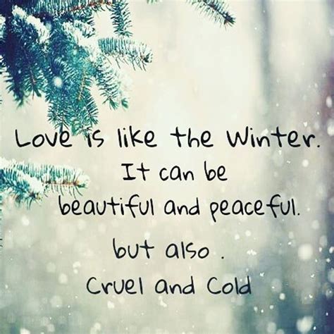 Love Is Like The Winter Winter Love Quotes Winter Quotes Love