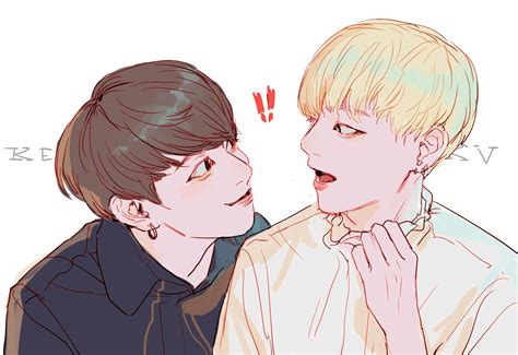 Pin by Виталик on Арты Fanart taekook Fan art Vkook fanart