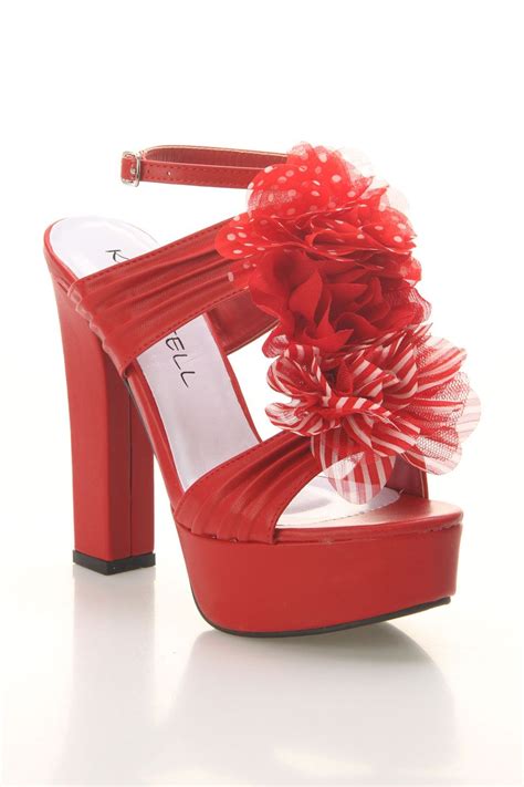 Addison 04 High Heel Sandals In Red By Kiss And Tell Heels Sandals Heels High Heel Sandals
