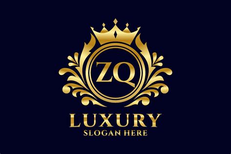Initial Zq Letter Royal Luxury Logo Template In Vector Art For