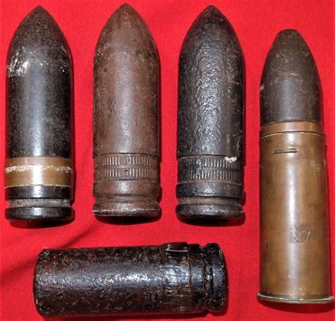 Ww1 Era Artillery Ammunition And Shells 5 Includes Projectiles Dug