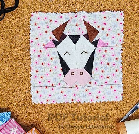 Happy Farm Animals Quilt Block Patterns Set Horse Cow Pig Etsy