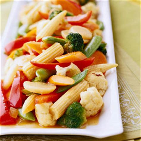 These easy diabetic recipes are ready in 30 minutes or less. Ginger Vegetable Stir-Fry | Diabetic Living Online