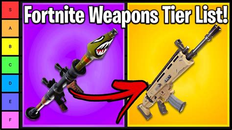 Fortnite Weapons Tier List Ranking Guns In Fortnite Youtube