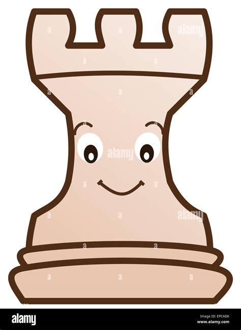 Cartoon Illustration Rook Chess Piece Hi Res Stock Photography And