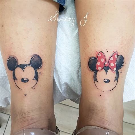 Mickey Mouse And Minnie Mouse Couple Tattoos Tokyoghoulhandtattoo