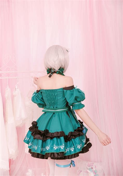 Kawaii Green Elf Princess Anime Girl Maid Wear Cosplay Dress Costume Role Play Ebay