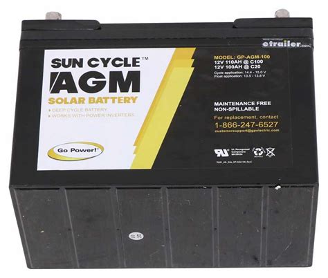 12 volt 110ah agm battery; Go Power AGM RV Battery - Deep Cycle - Group 27 - 12V ...