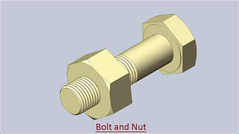 Bolt And Nut Solid Edge Tutorial Youtube