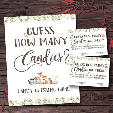 Printable Candy Jar Guessing Game Template