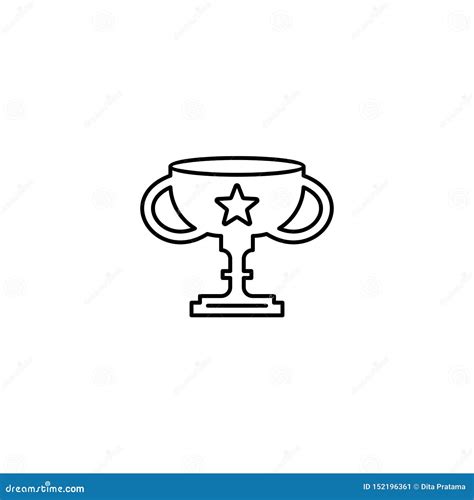 Trophy Cup Outline Icon Stock Illustration Illustration Of Event