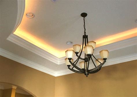 Led ceiling lights, led strip lighting ideas in the interior. Like this, but ceilings probably aren't high enough ...