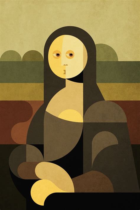 Mona Lisa Cubist Art Print By Dennisthebadger Cubist Art Cubist