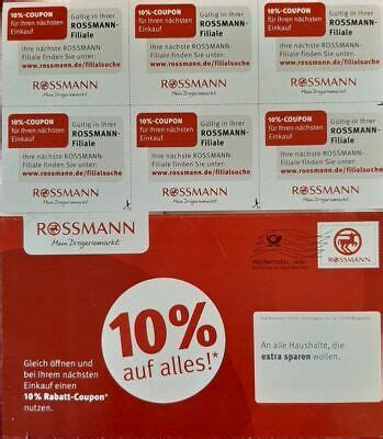 St Ck Rossmann Coupons Gutscheine Ggf Dm M Ller Ebay