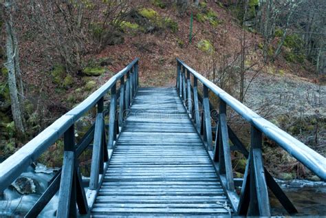 Wooden Bridge Over The River Stock Photo Image Of Pathway Space