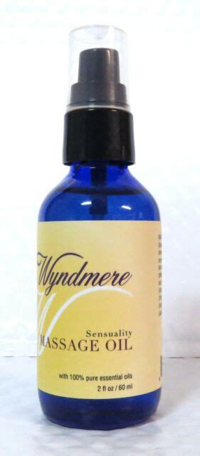 Sensuality Massage Body Oil Wyndmere Naturals 2oz New Organic Muscle