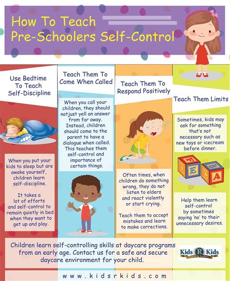 How To Teach Pre Schoolers Self Control Infographic Teaching Self