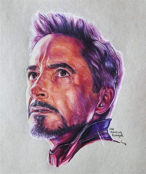 Tony Stark Avengers Endgame Drawingart Comics Amino