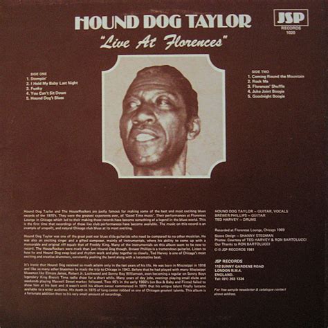 Illustrated Hound Dog Taylor Discography