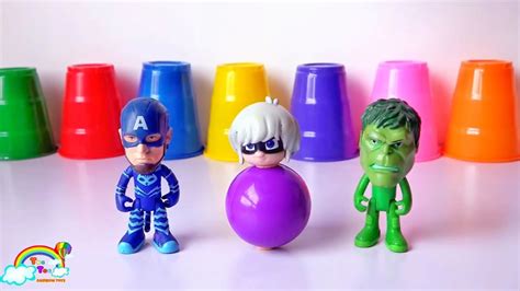 Pj Masks Wrong Heads Color Balls Super Hero Toys Learn Colors With