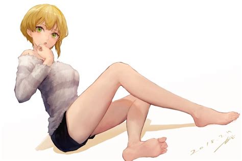 Miyamoto Frederica Idolmaster Idolmaster Cinderella Girls Highres 1girl Barefoot Blonde