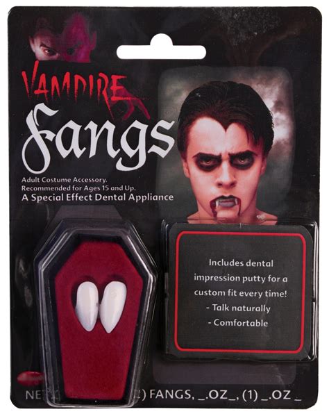 Fancy Dresses Adult Vampire Dracula Fangs Teeth With Putty Halloween Fancy Dress Accessories