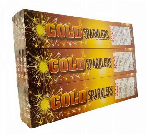 Gold Sparklers Bulk Pack 18cm 12 Boxes Marakeng