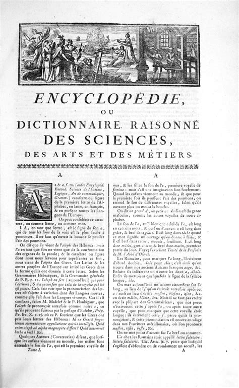 De Diderot Et Dalembert à Lencyclopédie Des Migrants