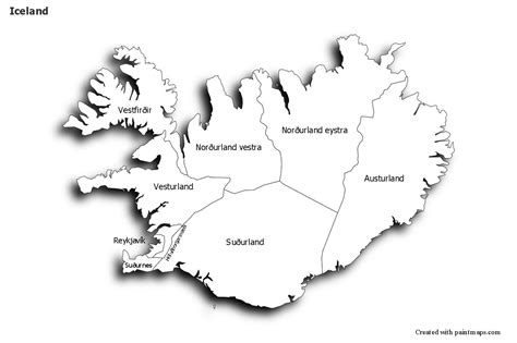 İzlanda için Örnek Haritalar siyah beyaz gölgeli United Kingdom