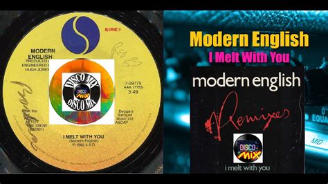 Modern English I Melt With You Disco Mix Extended Version 80s Vp