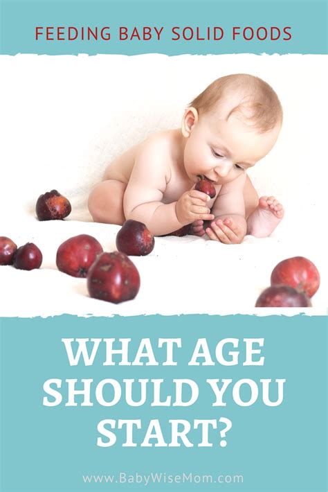The ideal time to start solids food for baby is after 6 months of age. What Age Should You Start Feeding Solid Foods to Your Baby ...