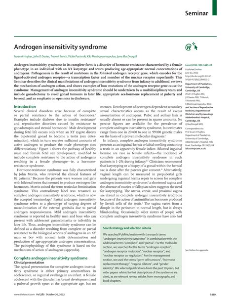 Pdf Androgen Insensitivity Syndrome