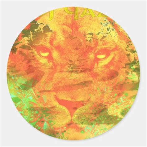 Rastafari Dreadlocks Lion Of Judah Classic Round Sticker