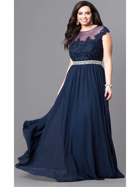Navy Blue Evening Dresses Plus Size Seovegasnow Com