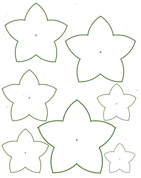 Paper Flower Template Printable Paper Flower Templates Felt Flower