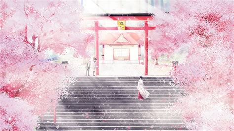 Noragami Cherry Blossom Cherry Trees Shrine Iki Hiyori Anime