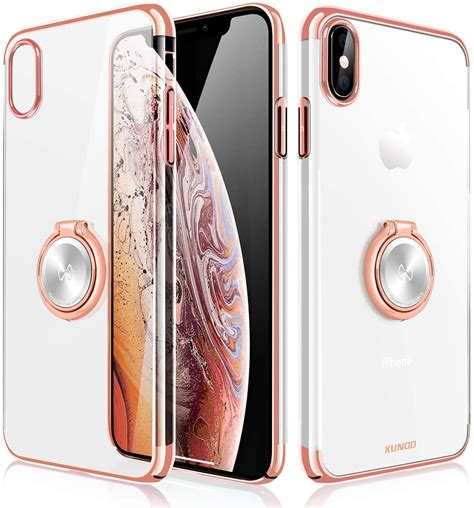 Xundd Iphone Xr Case Crystal Case With 360 Degree Magnetic Ring Holder