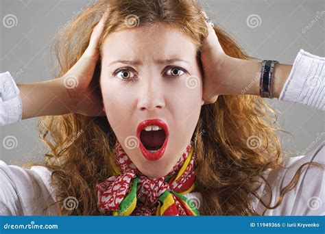 Beautiful Shocked Woman Stock Photo Image Of Excitement