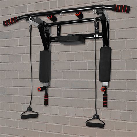 Fitness Maniac Wall Mounted Pull Up Bar Pullup Mount Chin Bars Dip