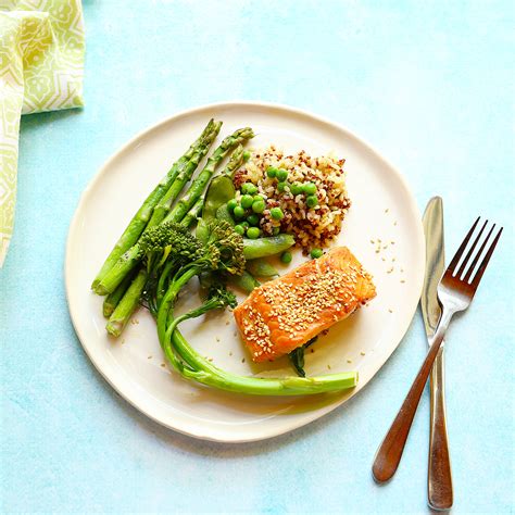 Quick And Easy One Tray Oven Baked Salmon With Quinoa And Rice