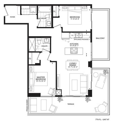 The Butler Condos By Fernbrook 2p Floorplan 2 Bed And 2 Bath