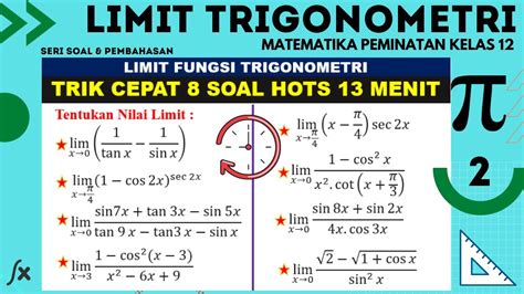 Soal Dan Pembahasan Limit Fungsi Trigonometri Doc Kumpulan Soal Limit